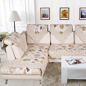 Khăn Phủ Sofa Hình Chiếc Lá Green Reed