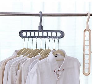 Combo 5 móc treo quần áo đa năng 9 lỗ chịu lực tốt