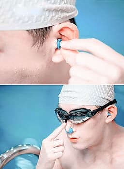 Bộ kit đi bơi bịt tai và bịt mũi  chất liệu Silicon cao cấp Yesure ( Giao màu ngẫu nhiên )