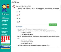Khóa học HÓA HỌC HỮU CƠ 12 - CƠ BẢN + NÂNG CAO thầy Dương Tiến Tài - 03 tháng
