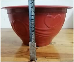5 Châu Nhựa Trồng Cây Bình Thuận Plastics Hình Tròn PLT280 Màu Đỏ Kích Thước 280x150