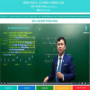 Khóa học HÌNH HỌC 6 - CƠ BẢN + NÂNG CAO thầy Quốc Sơn - 03 tháng