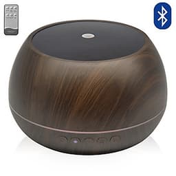 Máy xông tinh dầu phun sương tạo độ ẩm tích hợp loa bluetooth 1000ml Màu vân gỗ tối