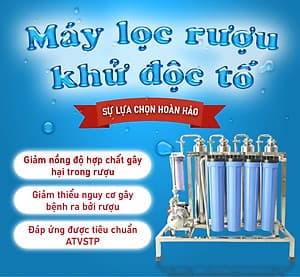 Máy lọc và khử độc tố methanol NEWSUN 50L/h lọc nhanh, thơm, ngon - Hàng chính hãng