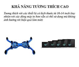 Quạt Tản Nhiệt Máy Tính Hình Bạch Tuộc BT11 Với 2 Quạt Tản Nhiệt Làm Mát Nhanh Chóng Máy Tính, Laptop - Hàng Nhập Khẩu