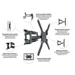 Giá treo tivi đa năng góc 4 tay nhập khẩu NBP5 (32-60inch)