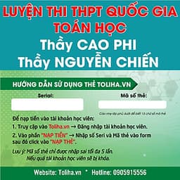 Khóa học LUYỆN THI THQG MÔN TOÁN thầy Cao Phi - thầy Nguyễn Chiến - 03 tháng
