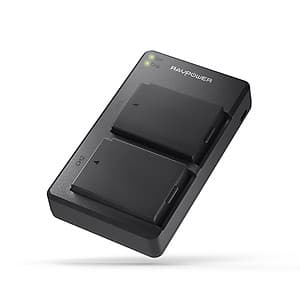 Bộ 2 Pin + Sạc Đôi RAVPower Canon LP-E10 Cho Canon 3000D, 1500D, 1300D, 1200D, 1100D (Hàng Chính Hãng)