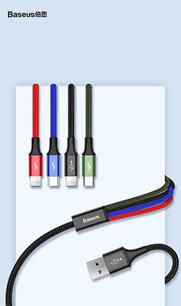 Cáp sạc 4 đầu đa năng chính hãng baseus