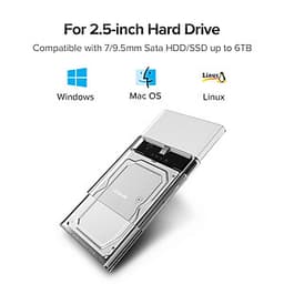 Hộp đựng ổ cứng HDD/SSD 2.5" QGeeM Gen2|cổng USB C/3.1, Type C to SATA|SATA I II III, PS4 hỗ trợ UASP tốc độ cao 6Gbps kèm cáp Type C to USB A-Hàng Chính Hãng