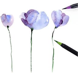 Bộ 20 bút lông màu nước cao cấp BUDECOR Water Color Brush Pen (Tặng 1 cọ Water Brush và Bảng Màu )