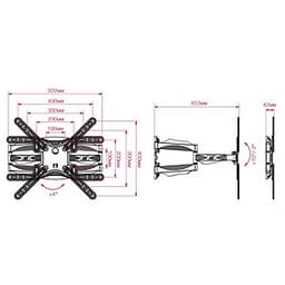 Giá treo tivi đa năng góc 4 tay nhập khẩu NBP5 (32-60inch)