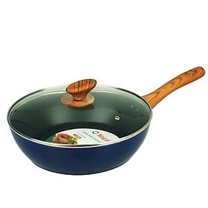Chảo Sâu Lòng Đáy Từ 5 Lớp Chống Dính Vung Kính Siêu Bền Nagakawa NAG2653 (26cm) - Dùng Trên Mọi Loại Bếp - Hàng Chính Hãng