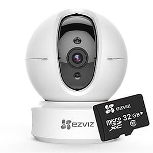 Camera IP Wifi Ezviz C6CN 720P (CS-CV246-B0-1C1WFR) + Thẻ nhớ Ezviz 32GB - Hàng chính hãng