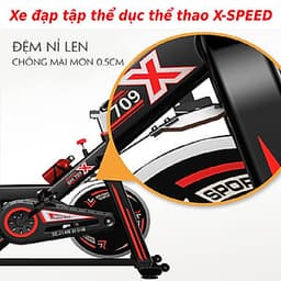 Xe đạp thể dục thể thao - xe đạp tập thể dục thể thao tại nhà X-SPEED tặng bóng bàn luyện phản xạ cao cấp + đồng hồ đo chỉ số + bình nước thể thao