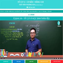 Khóa học HÓA HỌC VÔ CƠ 12 - CƠ BẢN + NÂNG CAO thầy Trần Phương Duy - 06 tháng