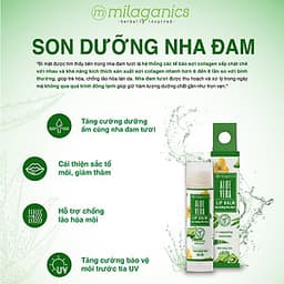 Son Nha Đam Dưỡng Ẩm, Giảm Thâm Môi Milaganics 4.5g (Cây)