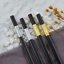 Combo 30 đôi đũa khảm vàng - Đũa ăn ăn cơm  viền vàng