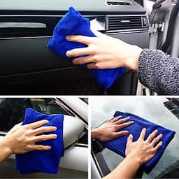 Bộ 3 Khăn lau xe hơi, ô tô, xe máy đa lông cừu năng siêu thấm, siêu mềm 30x70cm ( tặng kèm 2 khăn 25x25 CM )