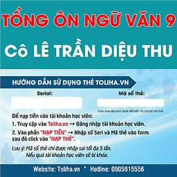 Khóa học TỔNG ÔN NGỮ VĂN 9 - cô Diệu Thu - 09 tháng