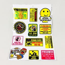 Tem dán decal cảnh báo phượt tiểu long sản phẩm giao mẫu ngẫu nhiên Green Networks Group