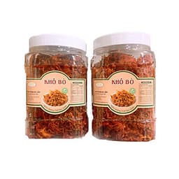 1KG KHÔ BÒ DẠNG SỢI - COMBO 2 HŨ DÙNG ĂN KÈM