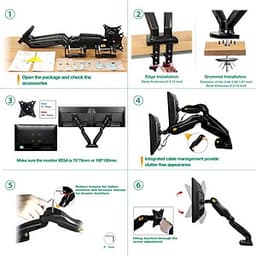 Giá Treo 2 Màn Máy Tính Gắn Bàn Đa Năng Nhập Khẩu North Bayou F160 (17-27 inch)