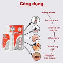 Bộ 2 Chai Dầu nóng Xoa Bóp Massage Hàn Quốc Antiphlamine - Chai 100ml