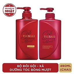 Bộ Đôi TSUBAKI Dưỡng Tóc Bóng Mượt (490ml/chai)