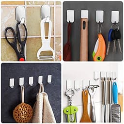 Combo 8 móc inox 304 dán tường treo đồ gia đình 