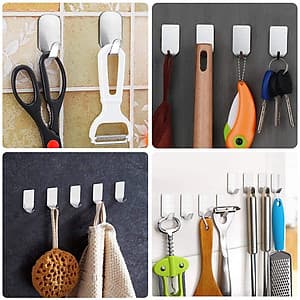 Combo 8 móc inox 304 dán tường treo đồ gia đình 