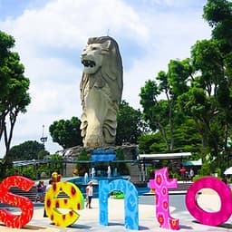 Vé Tham Quan Tượng The Merlion Trên Đảo Sentosa, Singapore