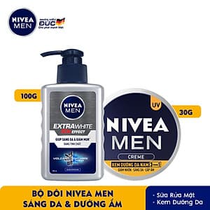 Combo Nivea MEN chăm sóc da cho nam, giúp sáng da & dưỡng ẩm (83923 + 83956) 