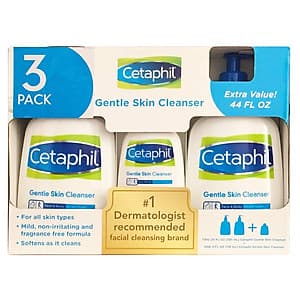Bộ sữa rửa mặt Cetaphil Gentle Skin Cleanser (2 chai 591ml và 1 chai 118ml) - Nhập khẩu Mỹ