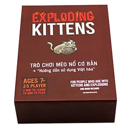 Combo Bài Mèo Nổ Exploding Kittens + Bọc Bài (100 Bọc)