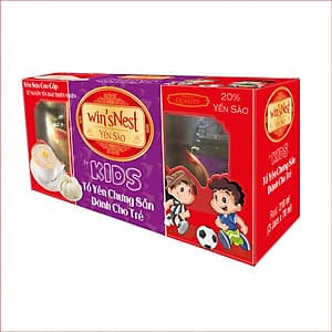 COMBO 2 LỐC YẾN SÀO WIN'SNEST KIDS TỔ YẾN CHƯNG SẴN DÀNH CHO TRẺ 20% (3Lọ/ Lốc)
