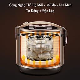 Máy lên men thực phẩm Anzhik 6 lít AZK-186 thế hệ mới - làm tỏi đen, sữa chua, yogurt, đậu nành(natto), enzyme trái cây, vang ngọt, kim chi - Hàng Chính Hãng