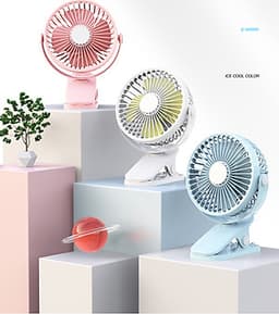 Quạt sạc kẹp bàn giao màu ngẫu nhiên - 01F mini tích điện pin sạc siêu bền dung lượng pin 1800mAh quạt liên tục 3-5 tiếng với 3 tốc độ gió