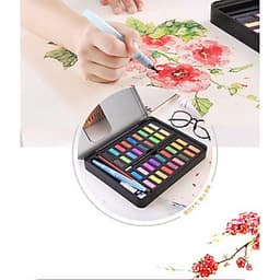 Bộ 36 Màu Nước Cao Cấp Tặng Kèm Bút Nước, Bút Lông, Bút Chì ,Miếng Mút , Giấy Vẽ