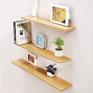 Kệ treo tường 40,50,60 x sâu 15cm Màu gỗ dùng trang trí phòng khách sang trọng