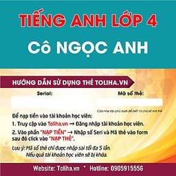 Khóa học TIẾNG ANH LỚP 4 - Cô Ngọc Anh - 06 tháng