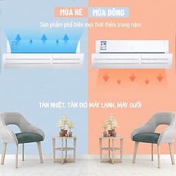 Tấm Chắn Gió Điều Hòa - Tản Nhiệt Máy Lạnh - Thiết Kế Lỗ Nhỏ Tránh Gió Trực Tiếp Từ Điều Hòa - Xoay 180 độ - Chăm Sóc Sức Khỏe Gia Đình, nhựa pvc thân thiện môi trường