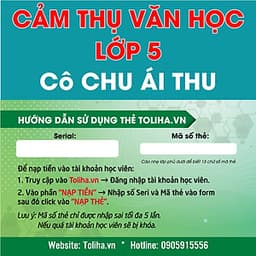 Khóa học CẢM THỤ VĂN HỌC LỚP 5 cô Chu Ái Thu - 03 tháng