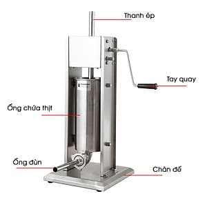 Máy Đùn, Nhồi, Xúc Xích, Lạp Xưởng Mini Quay Tay 3L