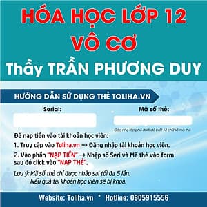 Học Online VẬT LÝ LỚP 12 - Thầy PHẠM VĂN THỌ - Toliha.vn - khóa 9 Tháng