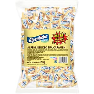 Kẹo Alpenliebe Sữa Caramen (Gói 2kg - 667 Viên)