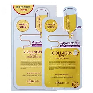 Hộp 10 Mặt nạ dưỡng săn chắc da ngăn ngừa lão hóa da Mediheal Collagen Impact Essential Mask Ex 25ml x10