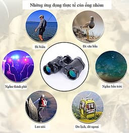 Ống nhòm BAIGISH hai mắt 8X30 - Hàng nhập khẩu - tặng kèm 1 la ban chỉ phương hướng vỏ bằng thép không gỉ