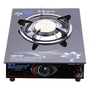 Bếp gas đơn hồng ngoại Rainy mặt kiếng cường lực (hoa văn ngẫu nhiên) - Hàng chính hãng