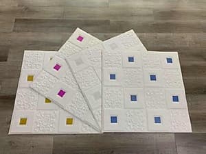 Bộ 10 tấm xốp dán tường đính decal